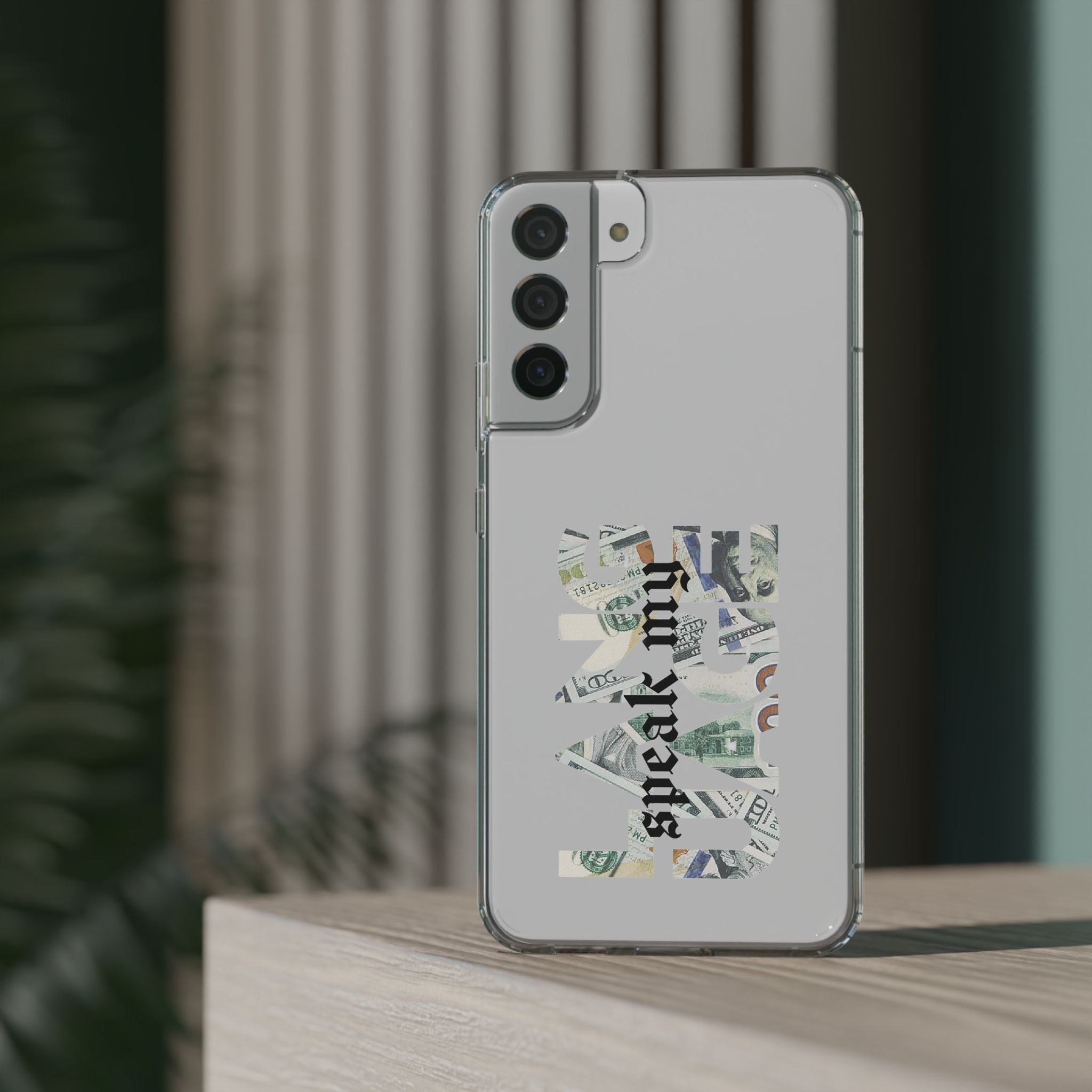 Money Talks Clear Impact-Resistant Case