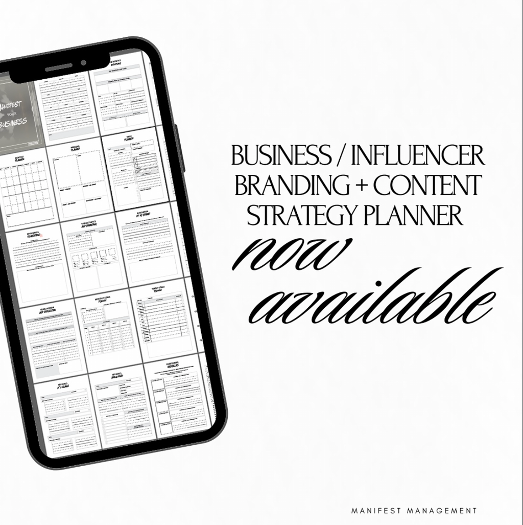 Manifest Management Branding/Business Planner