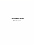 Quarterly Daily Business Duties Planner